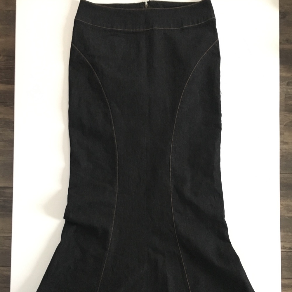 COPY - Bisou Bisou Glam Trumpet Jean Skirt